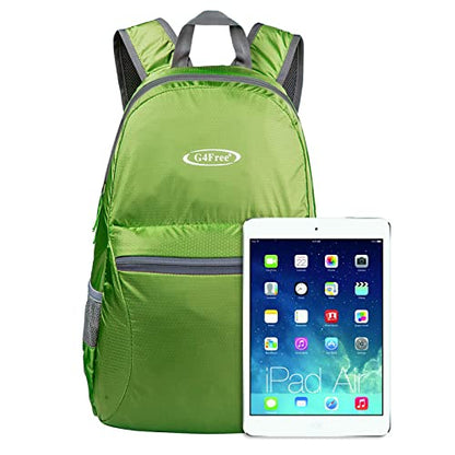 G4Free 20L Lightweight Packable Backpack Travel Hiking Daypack Foldable Backpack for Men Women - color: A-green
