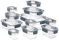 Amazon Basics Tritan Plastic Food Storage Containers with Airtight Locking Lids, 11 Containers, Clear, 22-Piece Set