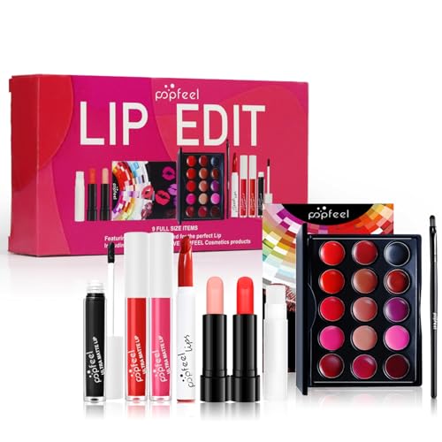 FantasyDay All in One Makeup Kit for Women Full Kit Girls Makeup Gift Sets Xmas Essential Bundle Include Eyeshadow Palette Lipstick Blush Concealer Eyeliner Mascara Foundation Brush Eyebrow Pencil - color: SET006D