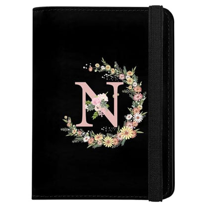Cute Passport Holder and Holder Combo Passport Cover with RFID Blocking Women Men Compatible Wallet Credit Card Protector (Black-N) - color: Black-N