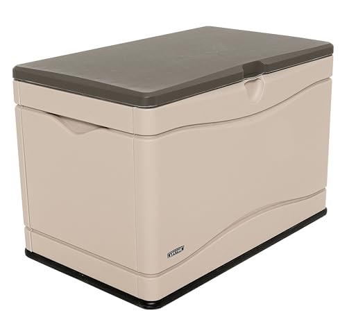 LIFETIME 60103 Deck Storage Box, 80 Gallon, Desert Sand/Brown - color: Desert Sand/Brown, size: 80 Gallon