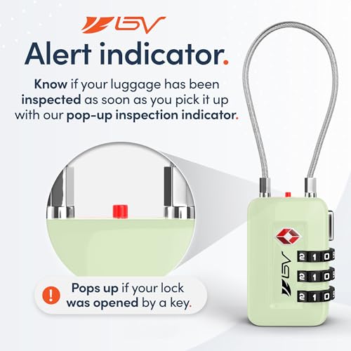 TSA Accepted Luggage Travel Lock, Set-Your-Own Combination Lock for School Gym Locker, Luggage Suitcase Baggage Locks, Filing Cabinets, Toolbox, Case (Mint Green, 4 Pack) - color: Mint Green, size: 4 Pack
