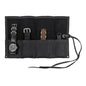 Hide & Drink, Waterproof Waxed Canvas Travel Watch Roll Organizer with 4 Slots, Easy Carry On Watchlover Storage, Handmade Travel Case, Charcoal Black - color: Charcoal Black