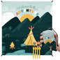 Camping Pocket Picnic Blankets, Camp Mini Beach Camping Blanket Waterproof Sandproof, Welcome to The Adventure RV Outdoor Picnic Blanket Mat Gifts for Camper Campsite Travel Hiking 55x60in - color: Hill