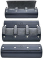 Watch Case Travel Organizer - Watch Roll Case - 3 Watch Case Display Storage - Watches Accessory Gift - Midnight Blue Vegan Leather - color: Midnight Blue 3-watch case