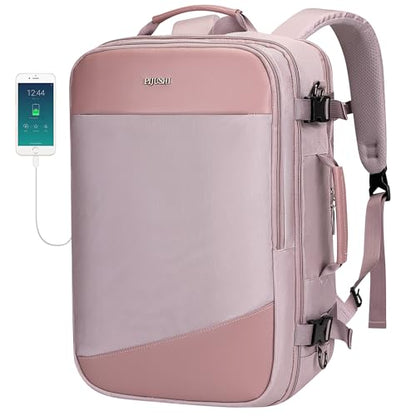PIJUSHI Travel Backpack for Women Carry on Suitcase Backpack Flight Approved Personal Item Bag Fits 16 Inch Laptop(PE035 Light Purple) - color: Light Purple