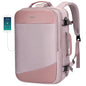 PIJUSHI Travel Backpack for Women Carry on Suitcase Backpack Flight Approved Personal Item Bag Fits 16 Inch Laptop(PE035 Light Purple) - color: Light Purple