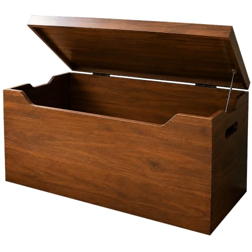 Entryway Storage Chest, Wooden Shoe Storage Box, Mudroom Bench, Fully Assembled, Entryway Bench, Hallway Storage Trunk, Walnut, 30” - color: Entryway Bench Storage - Walnut