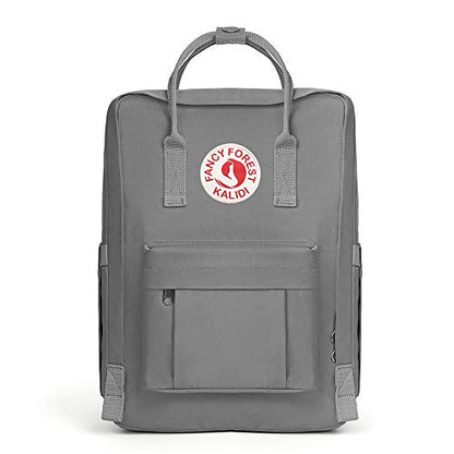 KALIDI Casual Laptop Backpack 15 Inches Classic Camping Rucksack Travel Outdoor Square Daypack College Hiking Gym Bag, Grey - color: Grey