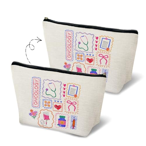 Oncology Nurse Gifts Makeup Bag for Purse, Thank You Gift for Oncology Nurse Cosmetic Bag Travel Toiletry Bag for Women, Medical Nursing Zipper Makeup Pouch - color: profession makeup bag-color