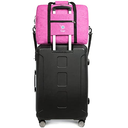 Bago Foldable Duffle Bag - Personal Item & Small Carry On for Air Travel - Fits 18x14x8 inches, Ideal for Spirit & Frontier Airlines - color: SnowPink