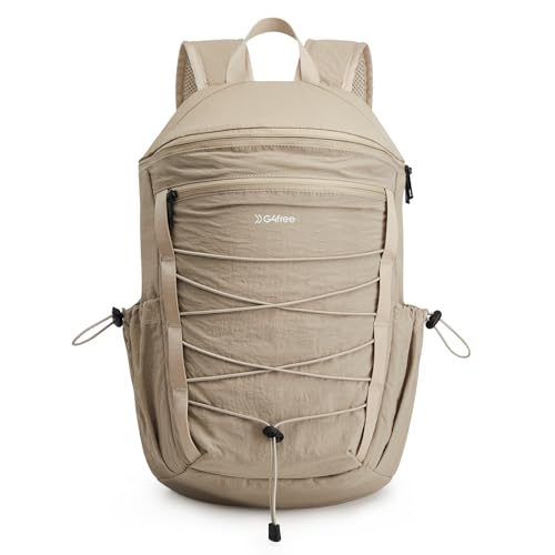 G4Free Hiking Backpack for Women Men 20L Lightweight Travel Backpacks Daypack Outdoor Daily Camping, Khaki - color: Khaki