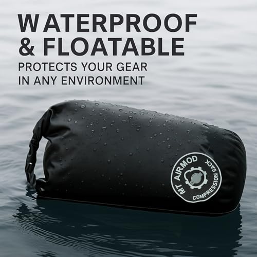 MT 70D eVac Compression Sack 38L – Ultralight Waterproof Dry Bag with Air Valve | Roll Top Floating Stuff Sack for Camping, Hiking, Boating & Travel