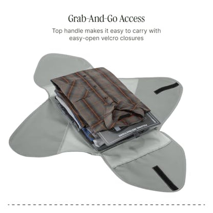 Eagle Creek Pack-It Reveal Garment Folder - Travel Garment Bag with Compression Wings to Maximize Luggage Space - Convenient Top Handle - Quick Drying Material - Storm Grey - Large - color: Grey
