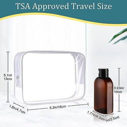 Cosywell Travel Shampoo Bottles 4pcs 3.4oz TSA Approved Travel Size Bottles for Toiletries Leak Proof Empty Lotion Containers with Flip Cap Small Plastic Squeeze Bottle - color: D-3.4oz-Brown-4blank