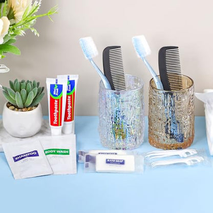 25 Sets Personal Hygiene Kit Basic Toiletry Kits Homeless Supplies Bulk for Travel,Charity,Business Include 25 Toothbrush,25 Toothpaste,25 Comb,25 Bath Soap, 25 Shampoo,25 Body Wash, 125 Floss Picks - size: Pack of 25