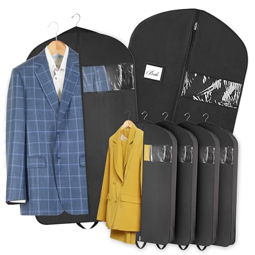 Garment Bag for Hanging Clothes - Travel Suit Bag Closet Covers for Men and Women - Long Dress, Mens Jackets, Coats, Shirts, Dance Clothing Protector, Zipper Hanger Wardrobe Dust Cover (42 Inch) - size: 42-Inch