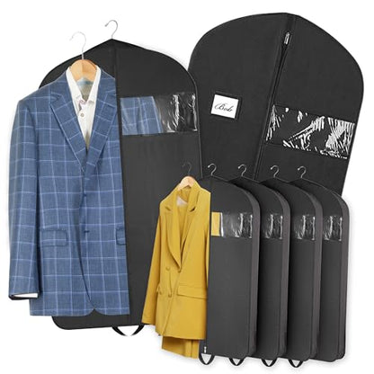 Garment Bag for Hanging Clothes - Travel Suit Bag Closet Covers for Men and Women - Long Dress, Mens Jackets, Coats, Shirts, Dance Clothing Protector, Zipper Hanger Wardrobe Dust Cover (42 Inch) - size: 42-Inch