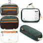 Toiletry Bag Kit 3 Piece Set: Hanging Travel Toiletry Bag + 311 TSA Cosmetic Liquid Bag + Accessory Organizer Pouch - color: Green