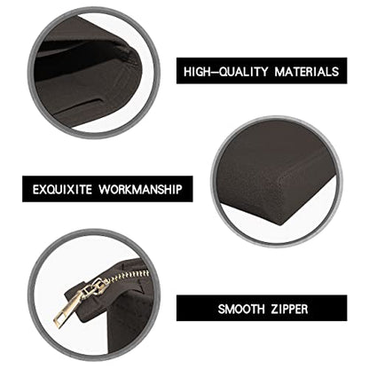 Felt Tote Bag organizer with Zipper Small Purse Organizer Insert With 2 Packs fits NeoNoe Series,Black - color: Black