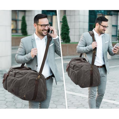 S-ZONE Garment Bags for Travel Convertible Garment Duffle Bags for Travel Suit Carry on Luggage for Men Hanging Suitcase - color: Grey