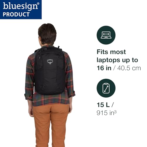 Osprey Farpoint Fairview Travel Daypack for Men and Women - Carry On Personal Item Backpack with Laptop Sleeve, Cascade/Torrent Blue - color: Cascade Torrent Blue