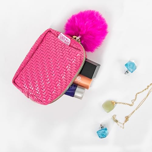 Kitgo Mini First Aid Emergency Clutch Kit -Mother Day Gift Compact Safety Pouch Party Bag with 27 Essential Items for Girl Lady Mother Wife Nurse for Girl Lady Mother Wife Nurse - color: Rose Red