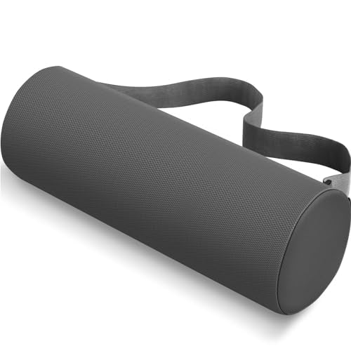 CushZone Seat Cushion, Lumbar Roll Support Pillow for Office Chair, Car, Gaming Chair, Memory Foam Back Cushion with Washable Cover for Relieving Back Pain & Improving Posture,Grey - color: Grey, size: Long