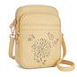 Small Crossbody Bags for Women, RFID Phone Purse with Card Slots, Triple Compartments Lightweight Shoulder Bag - color: 7-yellow
