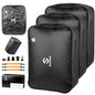 41L Travel Vacuum Bags with Pump, 180° Open,Compression Bags for Travel Luggage, Reusable IP67 Waterproof Vacuum Seal Packing Cubes for Carry On Suitcase and Backpack (3PC + Pump) - size: 3PC-PUMP