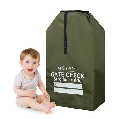 MOYAQI Stroller Travel Bag for Airplane, Gate Check Bag Backpack with Durable Nylon,Adjustable Carry Straps,Infant Carriers & Booster Seats (Green) - color: Green