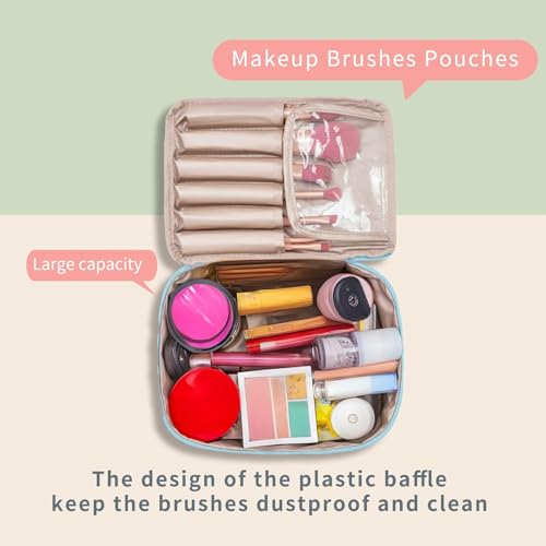Queboom Travel Makeup Bag Cosmetic Bag Makeup Bag Toiletry bag for women and men(Pink) - color: Pink