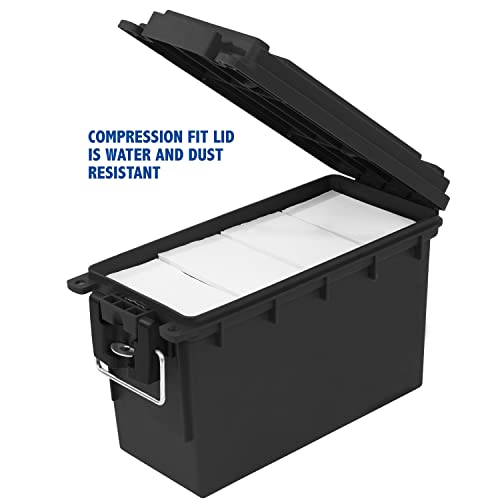 Sheffield Ammo Storage Box, .30 Cal Stackable | Water and Dust Resistant | Lockable | Made in USA | Pack of 6 - color: Black, size: 0.30 (Pack of 6)