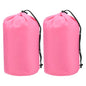 Stuff Sack [2PCS] - Waterproof Outdoor Storage Sacks Use for Backpacking & Traveling & Hiking - [Pink-5 x 10 in/ 13 x 25 CM] Ultralight Drawstring Bags - color: Pink