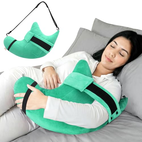 Shoulder Surgery Pillow for Rotator Cuff Pain Impingement Replacement Recovery Aids Side Sleepers Body Post Arm Torn Injury Support Relief Supplies Broken Collarbone Neck Rehab Must Haves - color: Green, size: no Forearm Sling