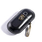 Leather eyeglass protective case - Portable travel sunglasses case - Suitable for both men and women - style: Buckle-black