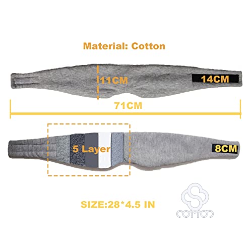 Fan Wu 100% Breathable Cotton Sleep Mask – Zero-Pressure Eye Mask for Side Sleepers | 99% Blackout for Travel & Home Use - Includes a Premium Travel Pouch
