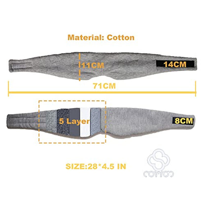 Fan Wu 100% Breathable Cotton Sleep Mask – Zero-Pressure Eye Mask for Side Sleepers | 99% Blackout for Travel & Home Use - Includes a Premium Travel Pouch