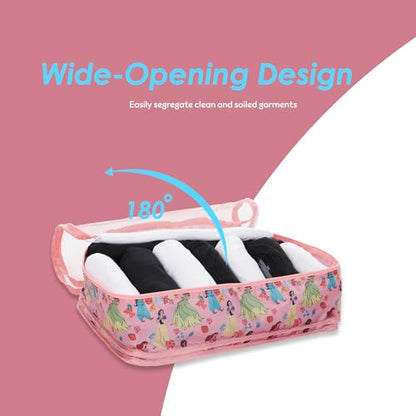 Disney Minnie Mickey Stitch Packing Cubes - Winnie the Pooh, Princess Cinderella, Cars, Toy Story 5 Piece Packing Cubes Compression - Travel Essential - Luggage Suitcase Organizer Set - color: Pink