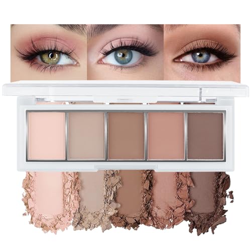 Matte Eyeshadow Palette,Peach Nude Neutral Eye Shadow,Rosy Beige Taupe Brown Eyeshadow,Soft Blendable Natural Makeup,Long Lasting Waterproof Eyeshadow for Daily Office Soft Glam Look,Sombra de Ojos 02 - color: B02