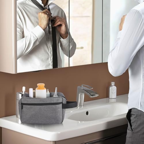 Icramsy Travel Toiletry bag Toiletry bag for women men Hanging Cosmetic bag Travel accessories for Women Men (Grey) - color: Grey