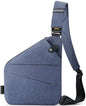 WANDER PLUS® Anti Theft Crossbody Bag, Shoulder Bag Anti-theft Design for Travel, Sport, Work - color: Blue