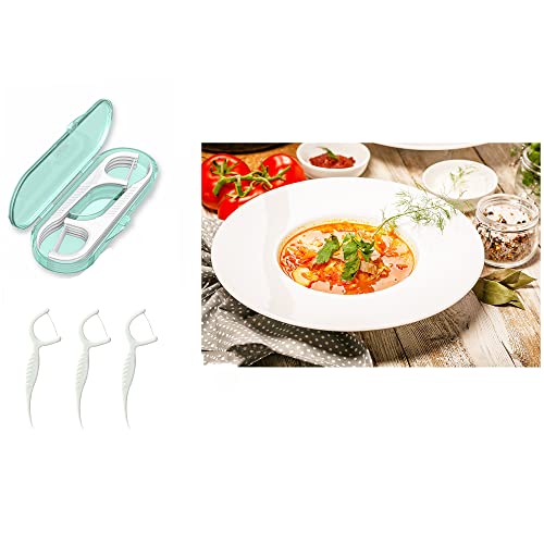 Flosser Dispenser Dental Floss Case Travel Floss Professional Toothpicks Sticks with Travel Case Superfine Floss Picks Dental Picks for Teeth Cleaning