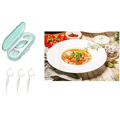 Flosser Dispenser Dental Floss Case Travel Floss Professional Toothpicks Sticks with Travel Case Superfine Floss Picks Dental Picks for Teeth Cleaning