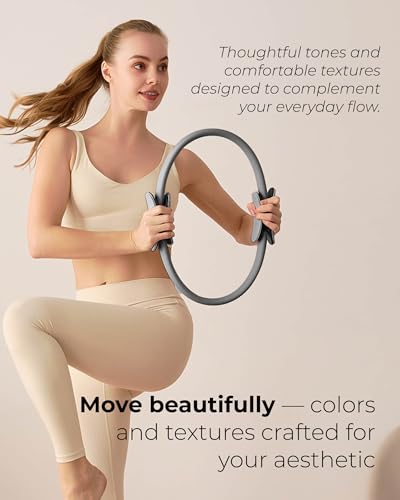 Pilates Kit for Women – Home Pilates Equipment Set with Ring, Ball & Resistance Bands | Pilates Starter Kit with Accessories in Gift Box - color: Gray, style: Essential Kit - 3PC