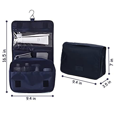 Travel Packing Cubes 7 Set, JJ POWER Luggage Organizers with toiletry kit shoe bag (Navy)