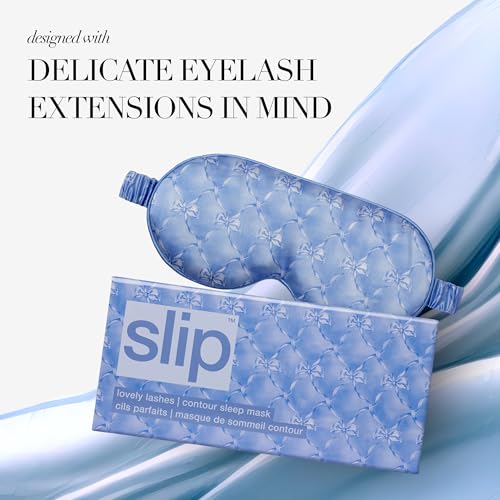 slip Pure Silk Contour Sleep Mask: Protect Your Delicate Lashes with Our Innovative, Lash-Friendly Design. Experience Uninterrupted Beauty Sleep with Slipsilk™ Comfort, 1 Contour Mask, Bluebelle - color: Bluebelle
