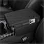 Stacool Upgraded Car Center Console Cover,Microfiber Leather Car Armrest Cover Cushion with 2 Storage Bags,Universal Car Armrest Storage Box (Black) - color: Black