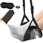 Yerliker Airplane Foot Hammock(Memory Foam) with Earplugs and Eye Mask Travel Necessities Adjustable Airplane Desk Foot Rest for Long Trip Pain and Swelling Relief(Black) - color: Black