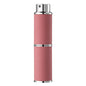Travel Perfume Bottle Refillable - 8ML Leather Empty Mini Cologne Spray Atomizer Men - Small Fragrance Sample Sprayer - Portable Refill Travel Essentials Container with Pink - color: Pink